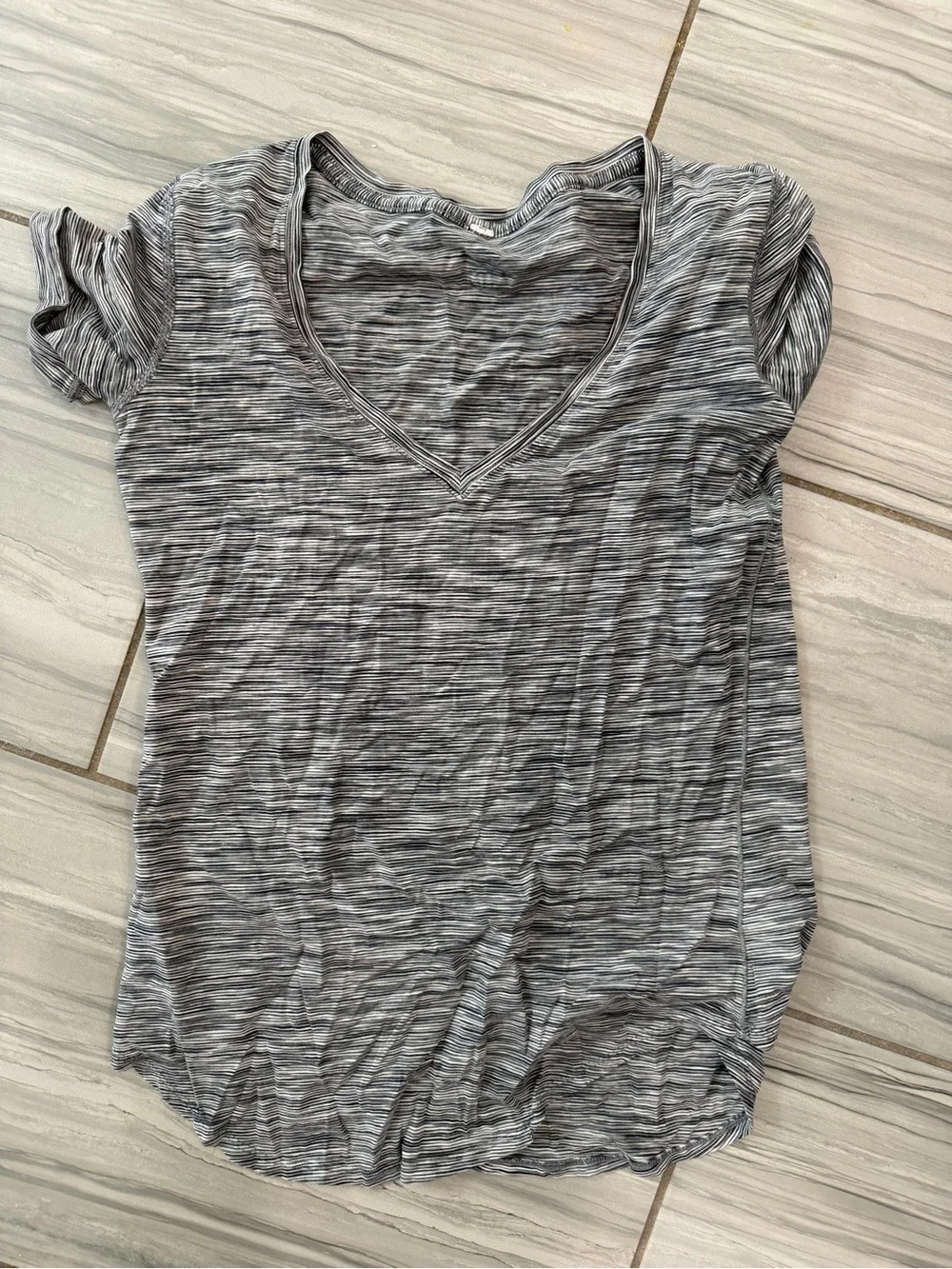 lululemon athletica Grey Space-Dye V-Neck Short Sleeve Tee